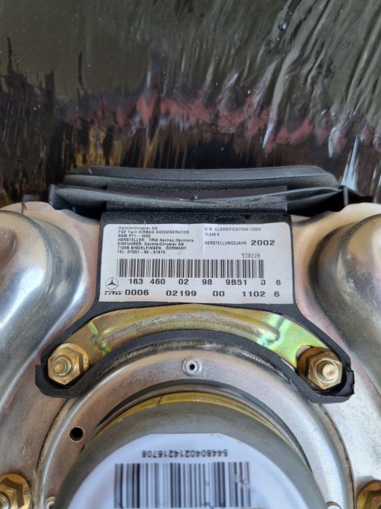 фото №8, Mercedes-benz ml w163 подушка руль подушка 16346002989b51