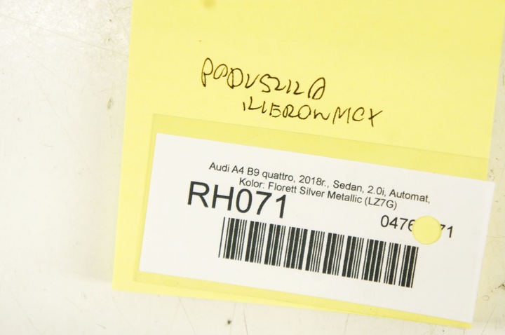 фото №6, Rh071 audi a4 b9 подушка безпеки подушка колінна kierwocy 8w0880841d