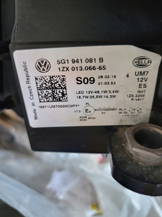 фото №11, Volkswagen vw golf vii рестайлинг gte фара левая