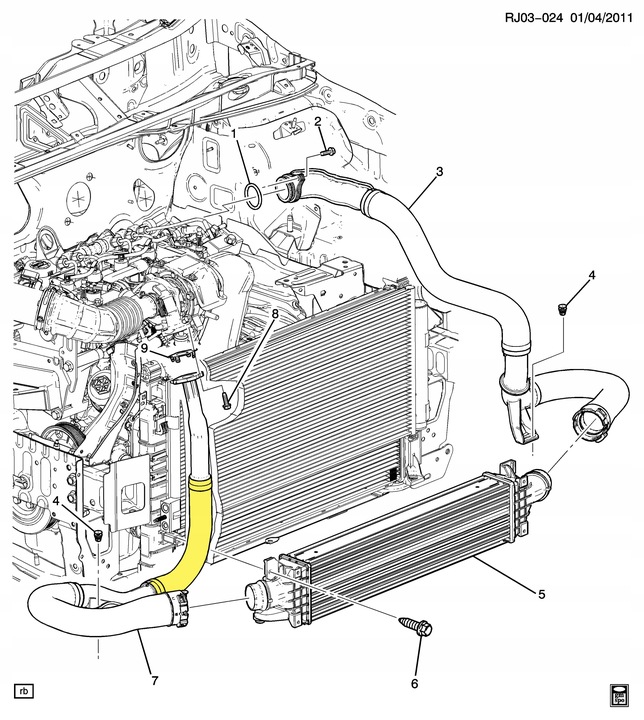 фото №13, Шланг интеркулер chevrolet aveo 1.3 d 95920451