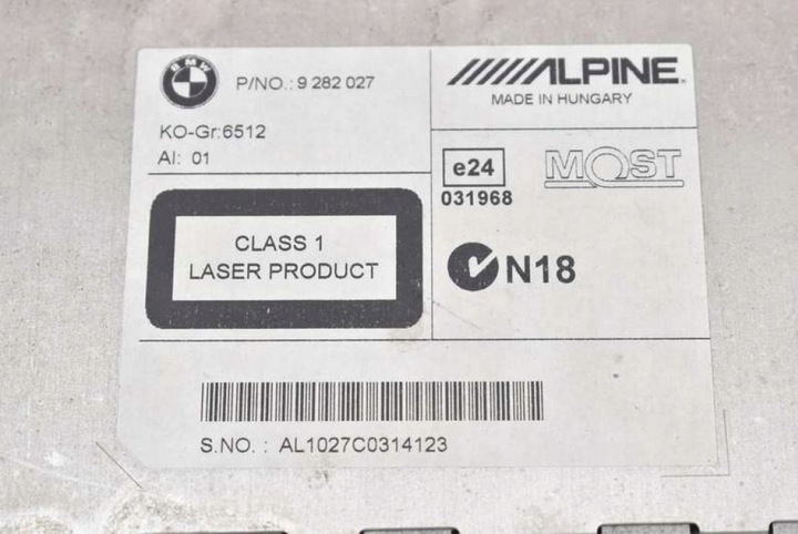 фото №7, Радіо радіопрогравач alpine cd навігація 9282027 bmw f10 f11 09-13