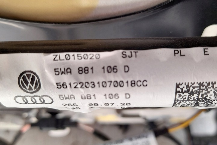 фото №8, Комплект сидений skoda octavia iv combi nx5 5wa881105d 2.0l дизель 110kw