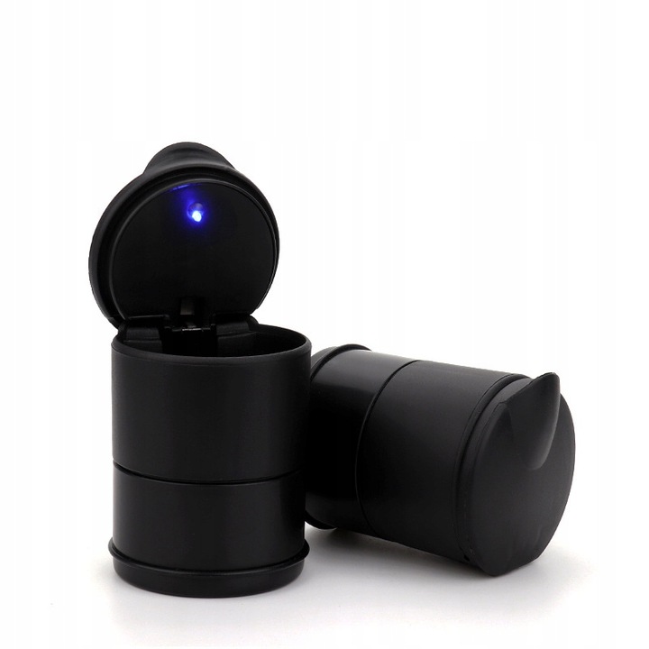 фото №10, Попільничка автомобільна чорна led корзина w місце чашки