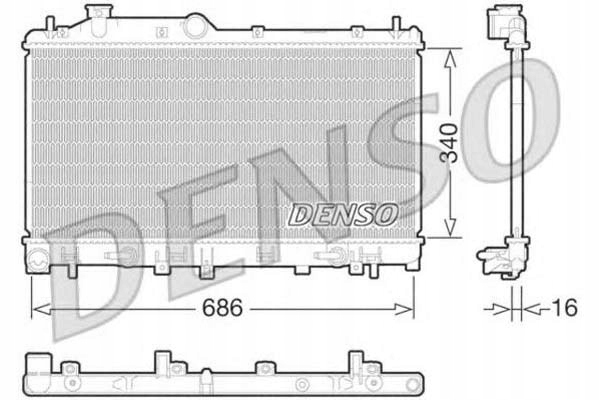 фото №1, Denso радіаторів води subaru legacy v 2.0 i awd bm