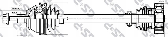 фото №2, 261119 gsp піввісь привідна vw -l/p