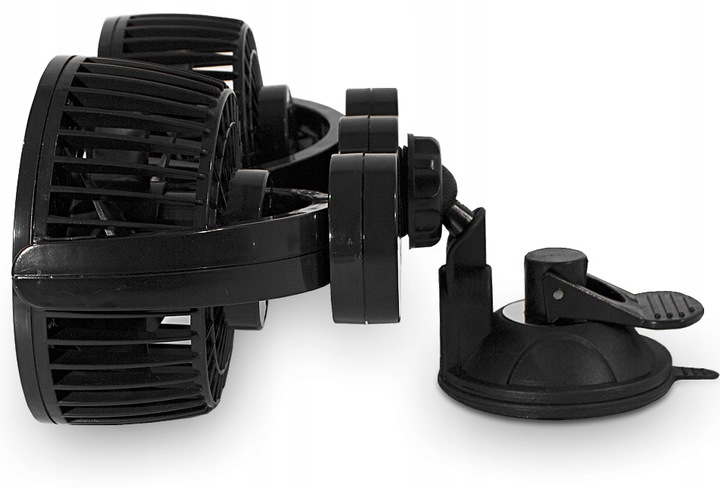 фото №10, Великий вентилятор вентилятор автомобільний поворотний 24v подвійний потужний присоска