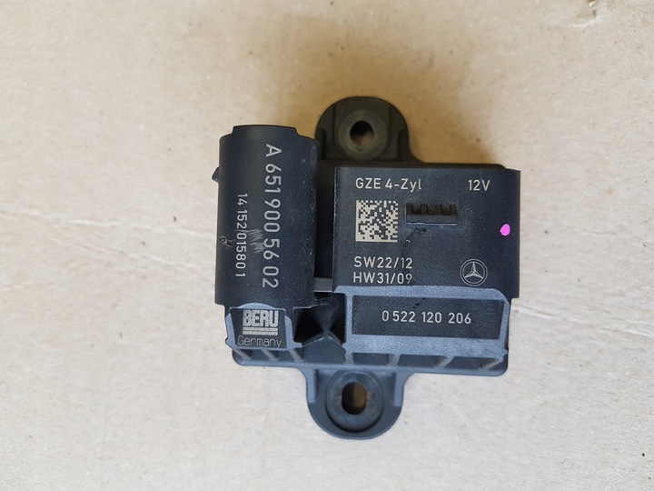 фото №1, Mercedes w176 2.2 cdi реле модуль свечей