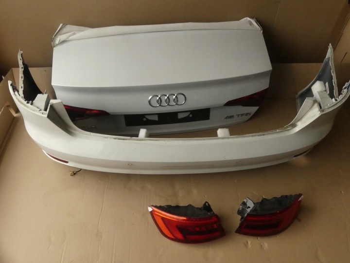 фото №15, Audi a4 b9 бампер 4 pdc крышка светодиоды 8w5945091c 8w5945092c белый