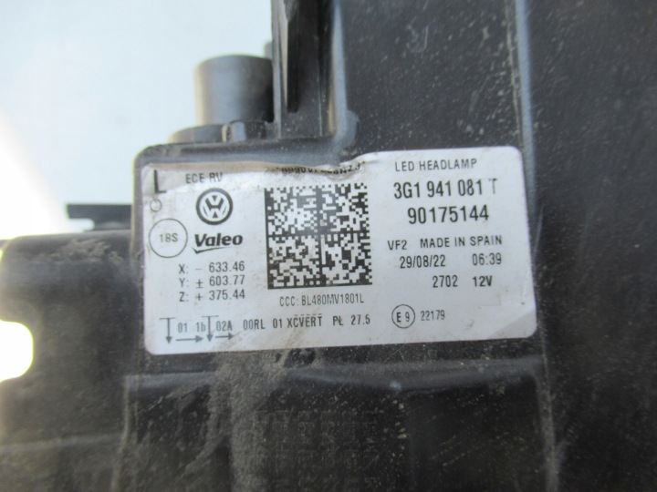 фото №15, Vw passat b8 3g рестайлінг фара ліва повний led 3g1941081
