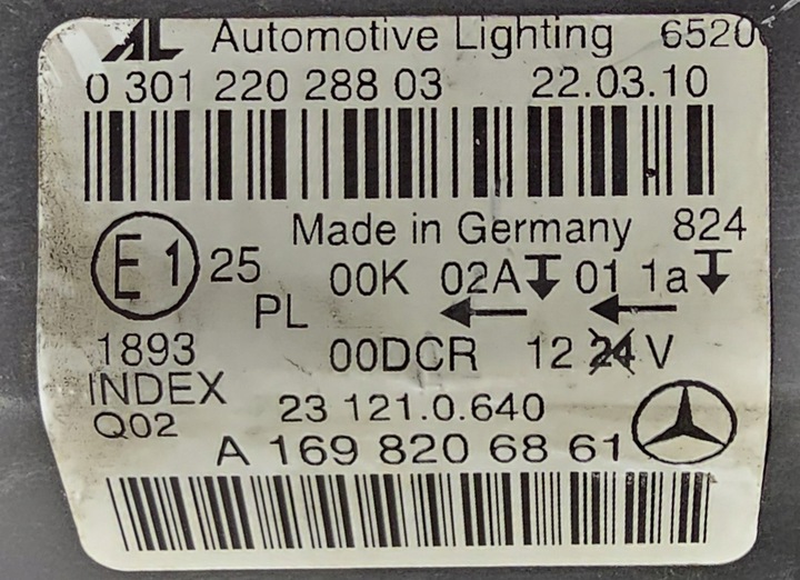 фото №9, Оригінальний фара праві ксенон mercedes b i w245 - a1698206861