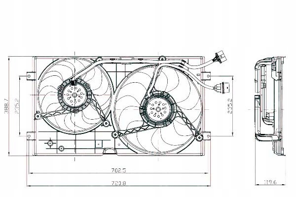 фото №2, Вентилятор радіатор vw new beetle 98- nrf