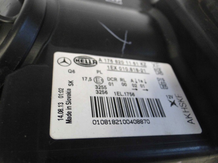 фото №13, Mercedes a w176 176 лампа левая ксенон ксенон