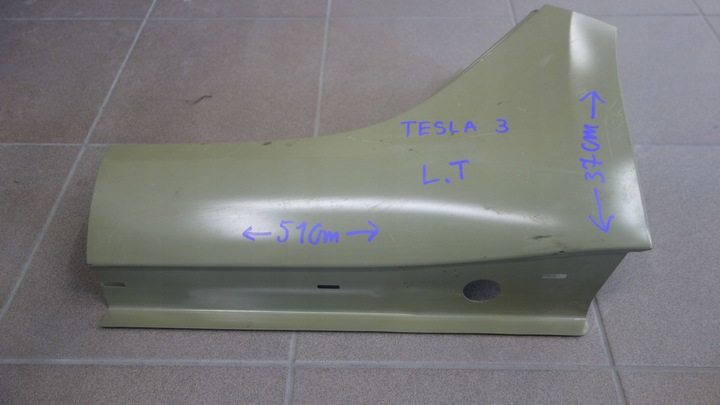 фото №3, Tesla модель 3 порог стойка левый зад