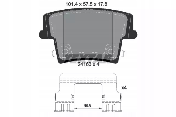 фото №2, Textar 2416303 набір гальмівні колодки гальмівних, гальма дискові
