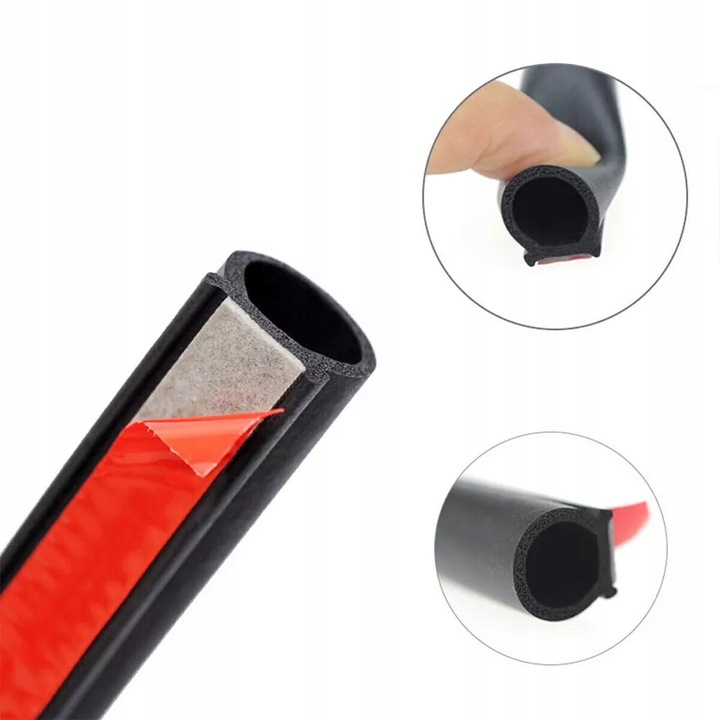 фото №13, Лента уплотнительная прокладка d do дверь автомобиль шумопоглощающая гибкая 5m