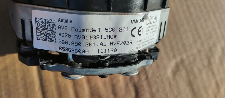 фото №7, Подушка подушка безпеки водія volkswagen t-roc r line 22r 5g0880201aj оригінал
