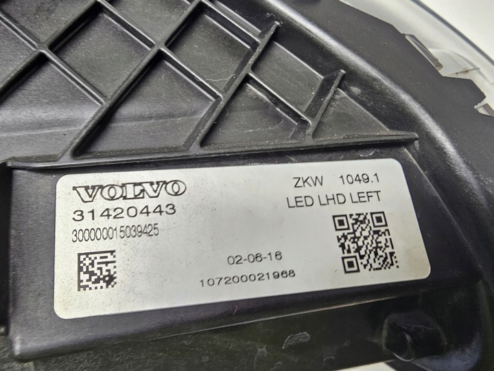 фото №16, Лампа volvo v40 ii 2 рестайлинг полный led 2016-19 левый перед европа левая передняя