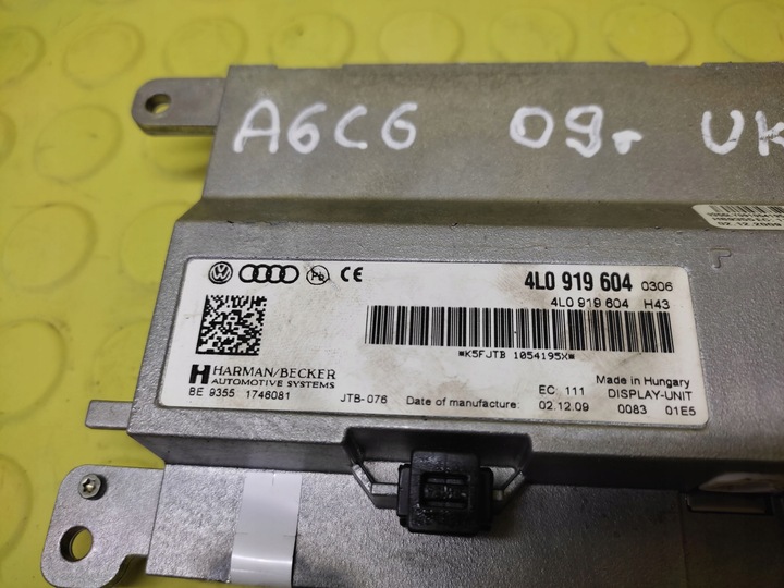 фото №5, Audi a6 c6 дисплей 4l0919604