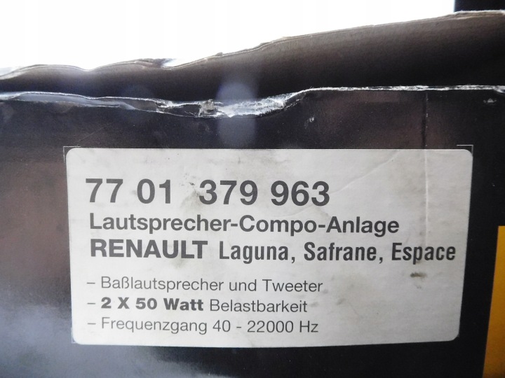 фото №7, 2x динамики 60w renault laguna oem номер 7701379963