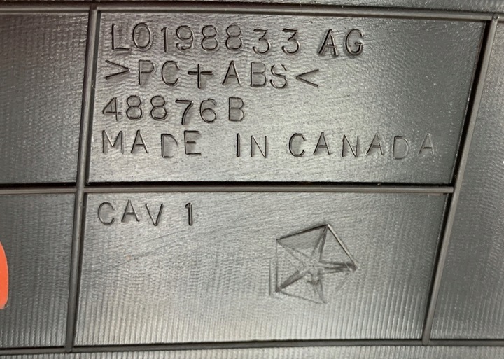 фото №9, Dodge charger рестайлінг 15- панель під лобовим склом внутрішні планка панелі l0198833ag