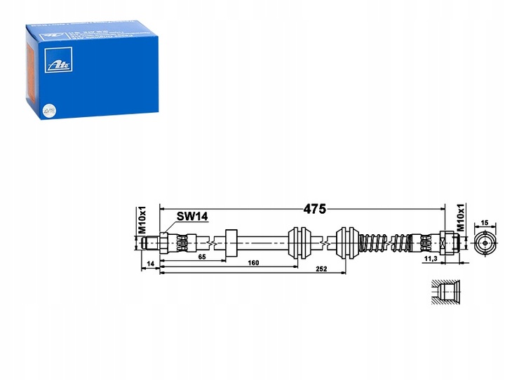 фото №1, Шланг гальмівний гнучкий зад l/p mercedes gl x166 gle c292 gle