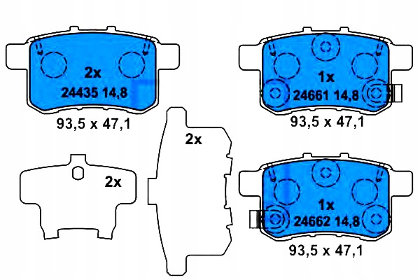 фото №13, Тормозные колодки ham. honda t. accord 2,0-2,4 08-15