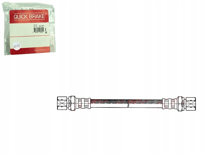 фото №1, Шланг гальмівний гнучкий зад l/p daewoo espero nexia opel ascona