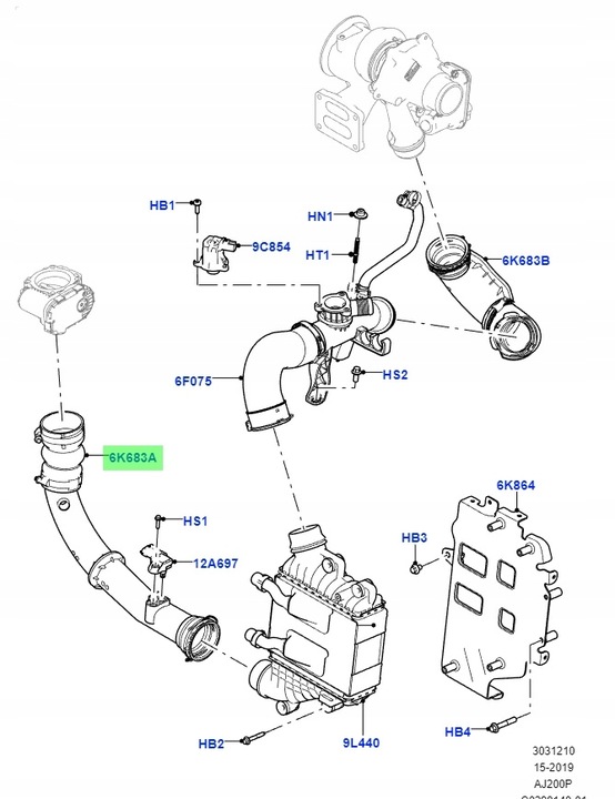 фото №8, Новая труба интеркулер new evoque 2.0 2019 2020 2021- lk726k863aa lr126504