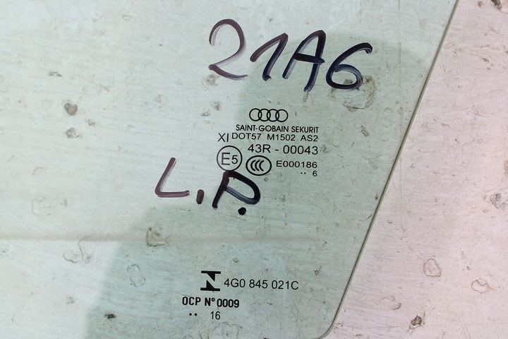 фото №12, Audi a6 скло двері ліві 4g0845021a 4g0845021 ліва перед передня подвійна
