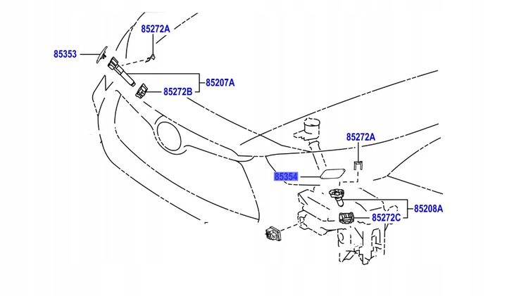 фото №1, 85354-0e040-c0 кришка розпилювач лівий передній лампи 218 highlander