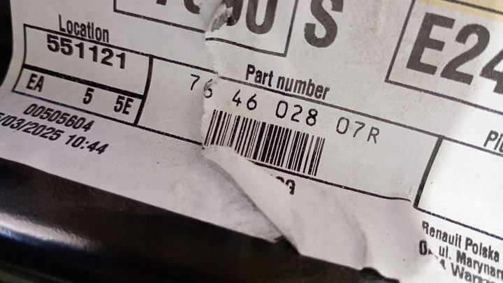 фото №15, Dacia sandero / logan 12-20 порог стойка обшивка правые перед переднее c508