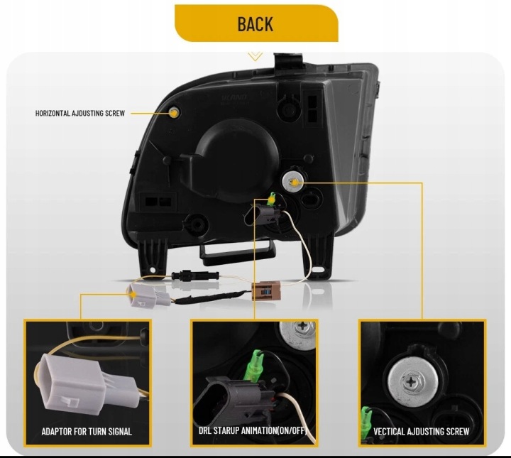 фото №13, Фари лампи l+r vland led динамічний європа ford mustang v 5 2004-2009