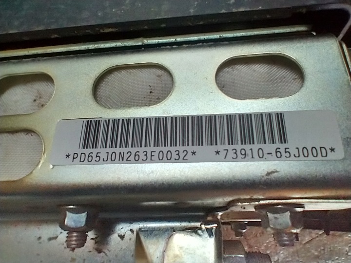 фото №10, Suzuki vitara ii подушка подушка  пасажира 73910-65j00d