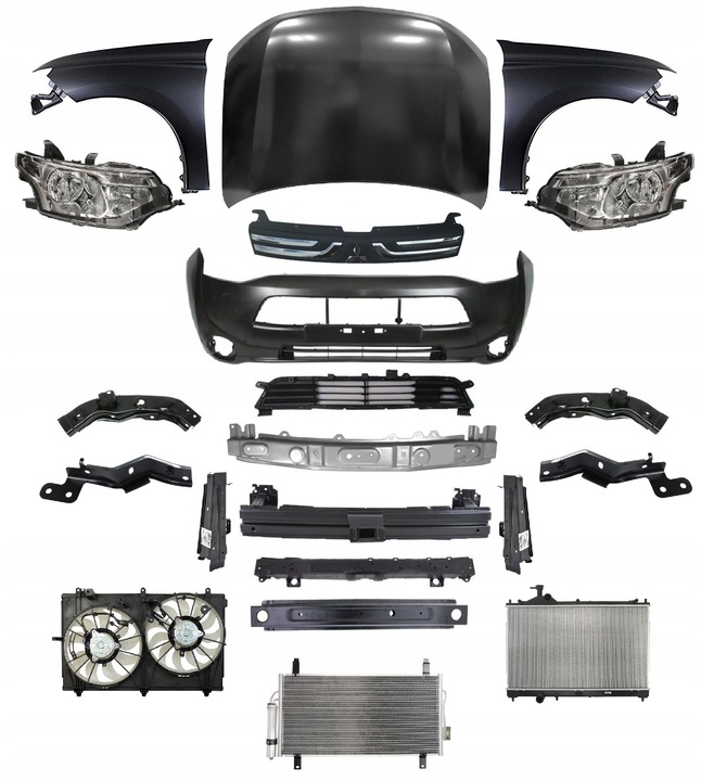 фото №1, Outlander 12-15 перед капот бампер pas крыло