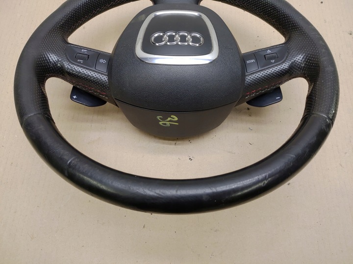 фото №6, Руль + подушка безопасности мультифункция кожа лепестки s-line audi a6 c6