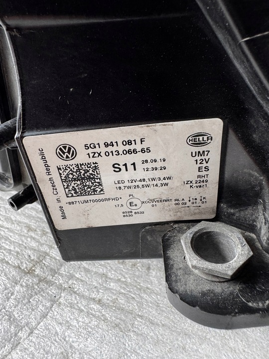 фото №8, Передня ліва лампа повний led volkswagen golf vii gte рестайлінг