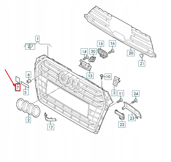 фото №9, New audi a4 b9 s4 радіатор решітка написи badge 8w0853736a2zz