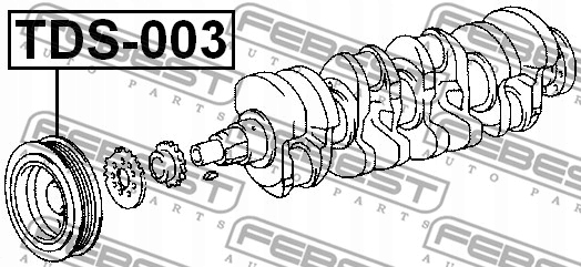 фото №6, Колесо ременное вала коленчатого toyota corolla sed/cp/wg ae10,ce1 | tds-003 febe