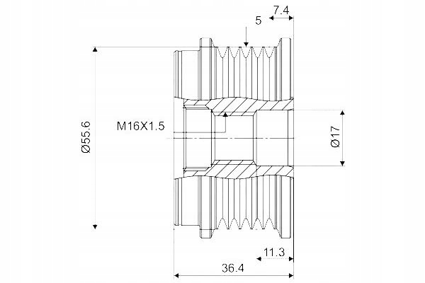 фото №2, Колесо ременное генератора vw valeo
