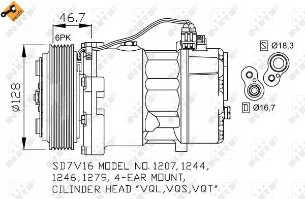фото №14, Компресор кондиціонера nrf 32168 7d0820805c