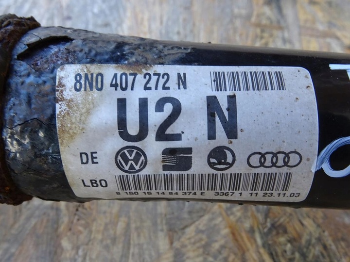 фото №12, Audi tt 8n r32 3.2 v6 quattro механическая коробка передач полуось перед передняя правая 8n0407272n