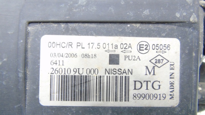 фото №7, Лампа правый перед правая nissan note e11 260109u000