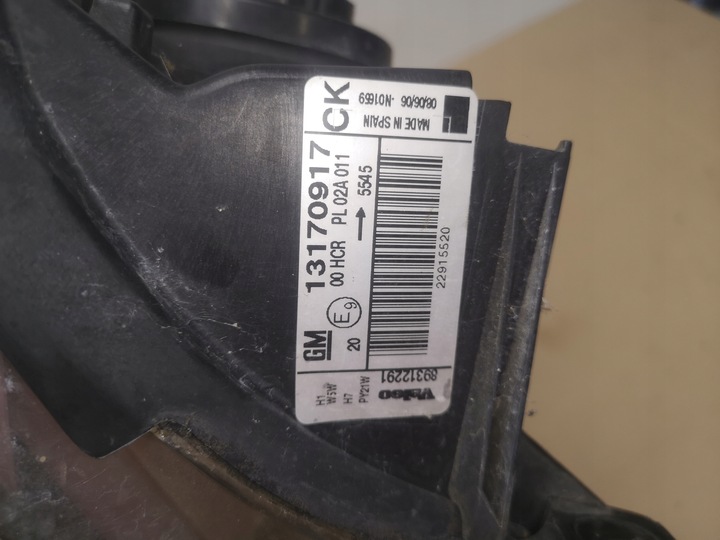 фото №9, Лампа левая перед opel vectra c рестайлинг 05-08 uk