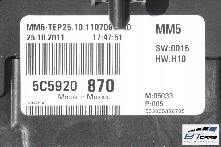 фото №7, Vw the beetle прилади спідометр бензин 5c5920870 5c5920870x 5c5 920 870 5c59