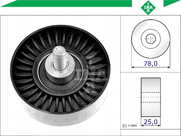 фото №2, Schaeffler luk 532 0705 10 ролик kierunkowa / напрямна, стрічка klinowy зубчастий