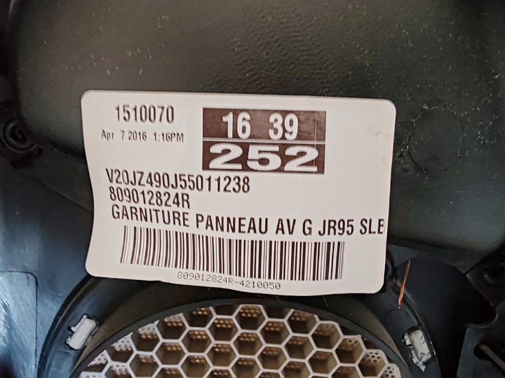 фото №5, Renault scenic iii 09-16 боковина обивка дверь левый перед 809012824r bose