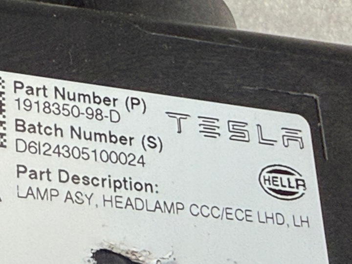 фото №8, Tesla y juniper 2025+ лампа ліва фара лівий 1918350-98-d нова новий