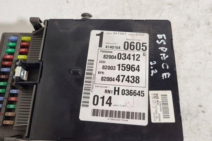 фото №7, Коробка запобіжників renault espace iv jk0/1_ 8200403412 2.2l дизель