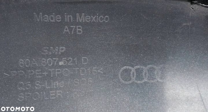 фото №6, Диффузор бампера зад audi q5 ii 80a