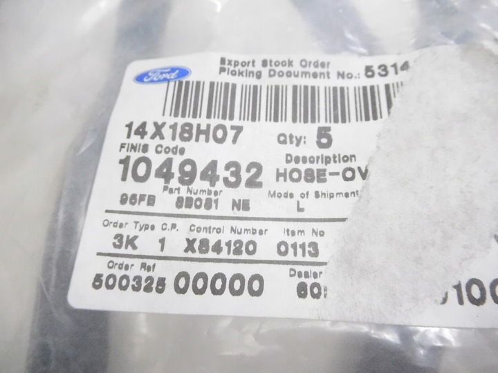 фото №7, Шланг переливний радіатор ford fiesta 1995-2002 оригінальний номер 1049432